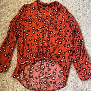 Bold Leopard Print Button Down